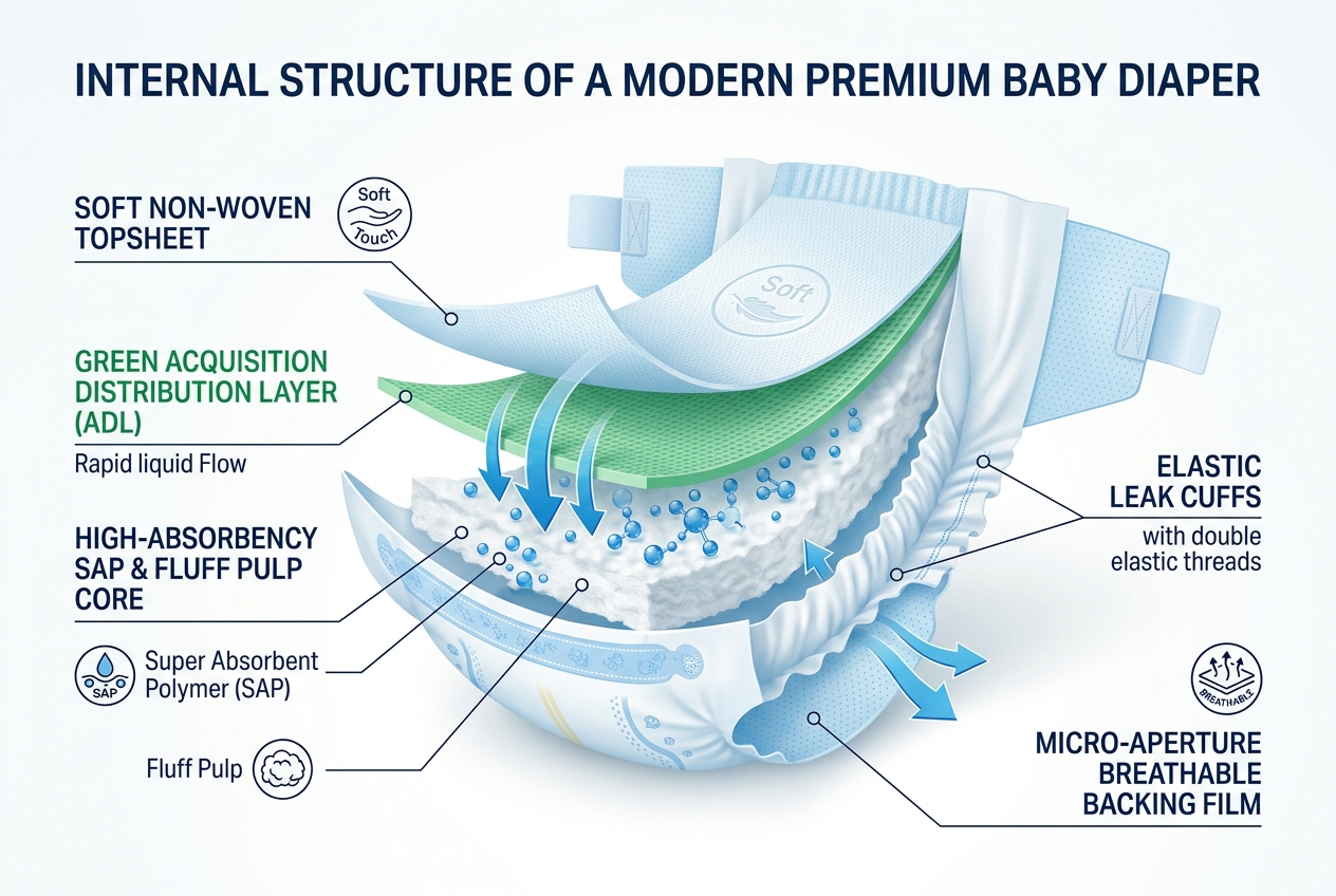 OEM customization trends infographic for B2B diaper buyers